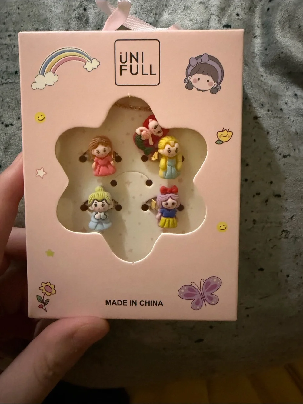 UNIF Pink Princess Doll jewelery - 5 Cute Colors
